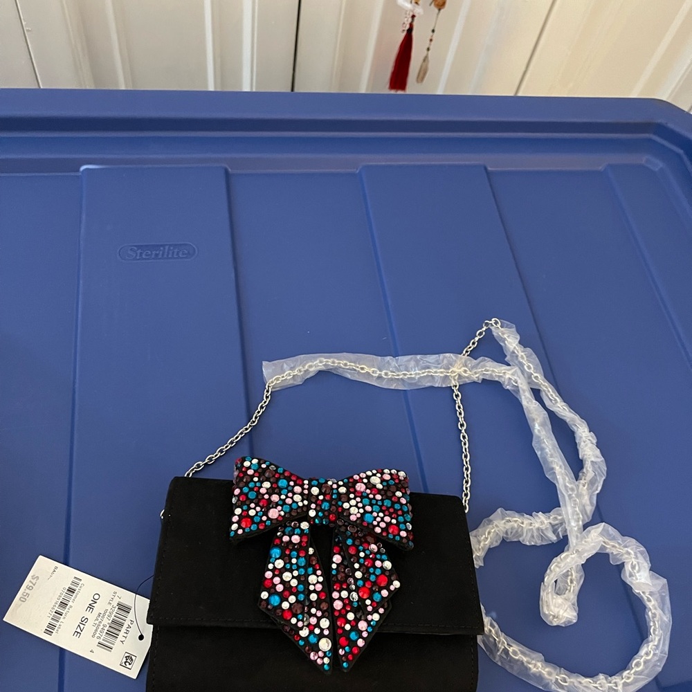 INC BLACK WITH A BOW COLORFUL PARTY BAG
